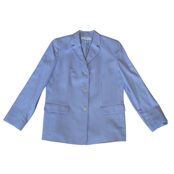 Vintage 90s Josephine Chaus Lavender Wool Blend Blazer Women's 10 Petite Pastel - Picture 9 of 9